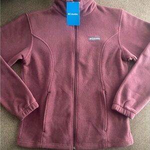 NWT Women’s Columbia Fleece Full Zip Jacket Size S ~ Plum